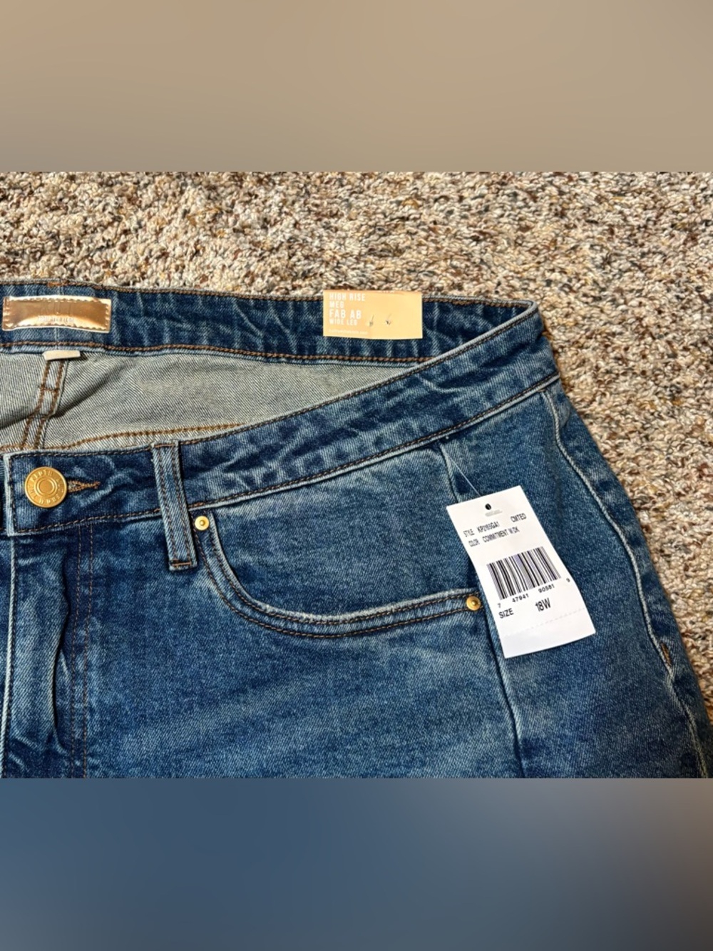 206 Kut From The Kloth High Rise Meg Fab Ab Wide Leg Jeans, NWT Size 18W - Picture 2 of 8